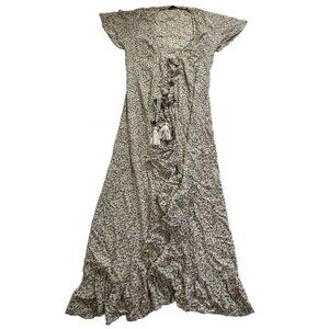 Twenty One Degrees Floral Tassel Dress in Cream
